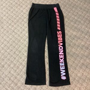 No Boundaries Black Pink Purple Weekend Vibes Lounge Sweatpants * Size S